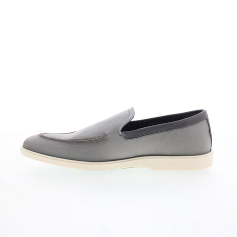 Pastori by Di Bianco Phillip Mens Gray Canvas Loafers & Slip Ons Casual Shoes