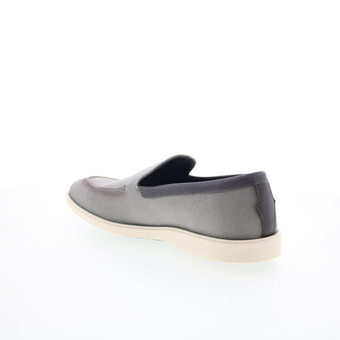 Pastori by Di Bianco Phillip Mens Gray Canvas Loafers & Slip Ons Casual Shoes