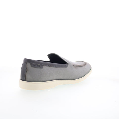Pastori by Di Bianco Phillip Mens Gray Canvas Loafers & Slip Ons Casual Shoes