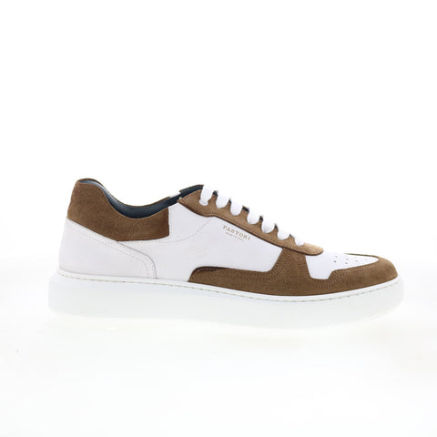 Di Bianco Phocas Mens White Suede Lace Up Lifestyle Sneakers Shoes