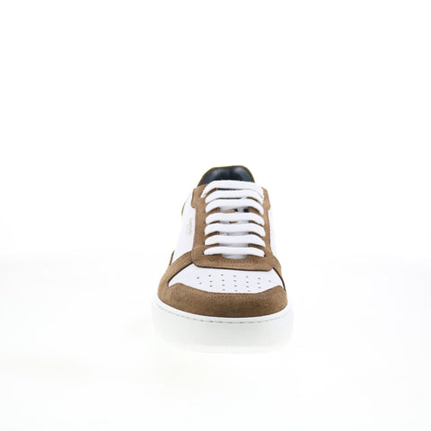 Di Bianco Phocas Mens White Suede Lace Up Lifestyle Sneakers Shoes