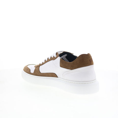 Di Bianco Phocas Mens White Suede Lace Up Lifestyle Sneakers Shoes