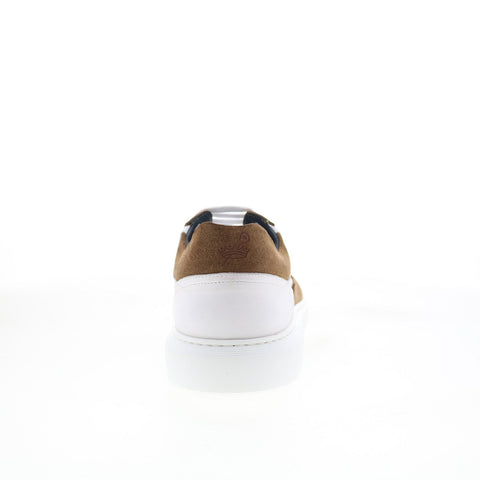 Di Bianco Phocas Mens White Suede Lace Up Lifestyle Sneakers Shoes