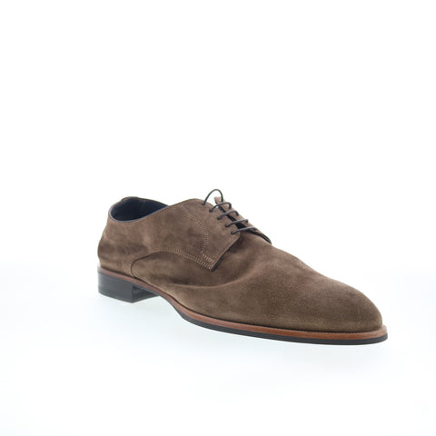 Di Bianco Pisa Mens Brown Suede Lace Up Oxfords & Lace Ups Casual Shoes