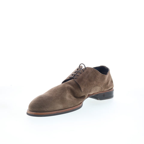 Di Bianco Pisa Mens Brown Suede Lace Up Oxfords & Lace Ups Casual Shoes