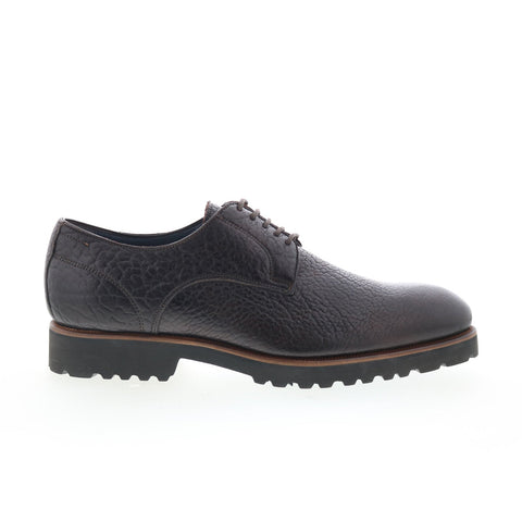 Di Bianco Pisa Mens Brown Leather Lace Up Oxfords & Lace Ups Casual Shoes