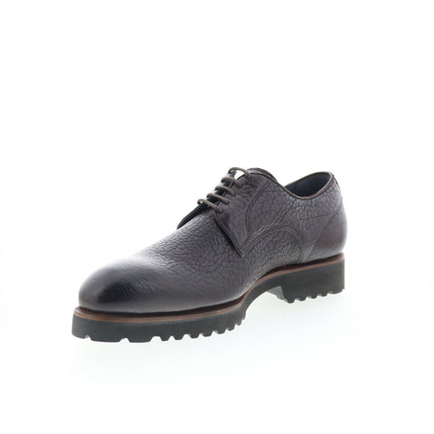 Di Bianco Pisa Mens Brown Leather Lace Up Oxfords & Lace Ups Casual Shoes
