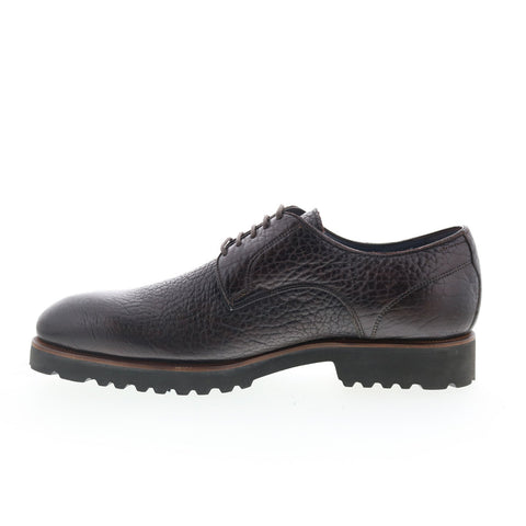 Di Bianco Pisa Mens Brown Leather Lace Up Oxfords & Lace Ups Casual Shoes