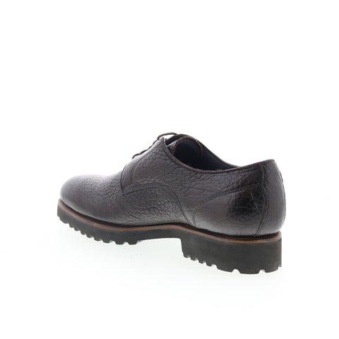 Di Bianco Pisa Mens Brown Leather Lace Up Oxfords & Lace Ups Casual Shoes
