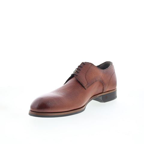 Di Bianco Pisa Mens Brown Leather Lace Up Oxfords & Lace Ups Casual Shoes