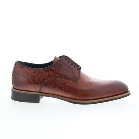 Di Bianco Pisa Mens Brown Leather Lace Up Oxfords & Lace Ups Casual Shoes