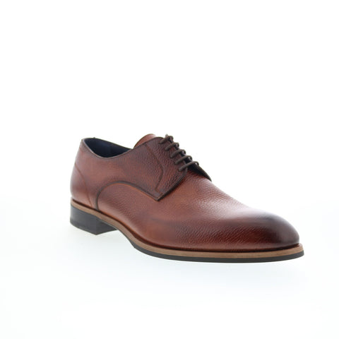 Di Bianco Pisa Mens Brown Leather Lace Up Oxfords & Lace Ups Casual Shoes