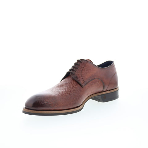 Di Bianco Pisa Mens Brown Leather Lace Up Oxfords & Lace Ups Casual Shoes