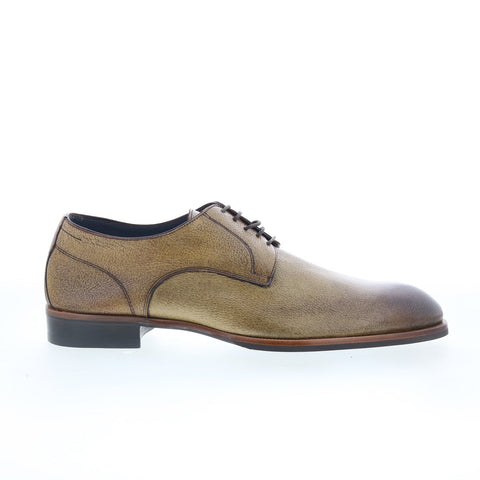 Di Bianco Pisa Mens Brown Leather Lace Up Oxfords & Lace Ups Casual Shoes