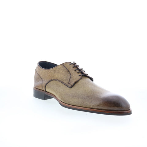 Di Bianco Pisa Mens Brown Leather Lace Up Oxfords & Lace Ups Casual Shoes