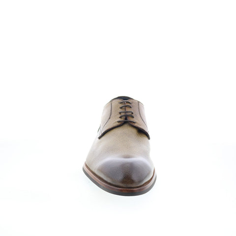 Di Bianco Pisa Mens Brown Leather Lace Up Oxfords & Lace Ups Casual Shoes