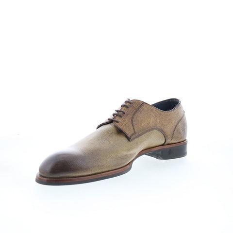 Di Bianco Pisa Mens Brown Leather Lace Up Oxfords & Lace Ups Casual Shoes