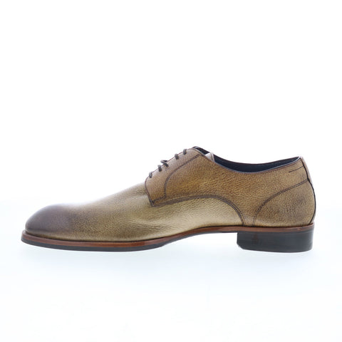Di Bianco Pisa Mens Brown Leather Lace Up Oxfords & Lace Ups Casual Shoes