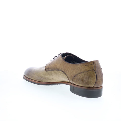 Di Bianco Pisa Mens Brown Leather Lace Up Oxfords & Lace Ups Casual Shoes