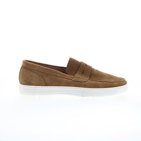 Pastori by Di Bianco Pius Mens Brown Suede Loafers & Slip Ons Penny Shoes