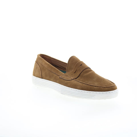 Pastori by Di Bianco Pius Mens Brown Suede Loafers & Slip Ons Penny Shoes