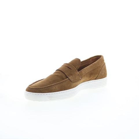 Pastori by Di Bianco Pius Mens Brown Suede Loafers & Slip Ons Penny Shoes
