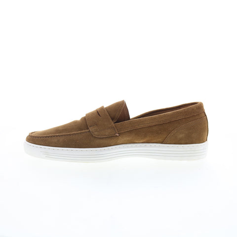 Pastori by Di Bianco Pius Mens Brown Suede Loafers & Slip Ons Penny Shoes