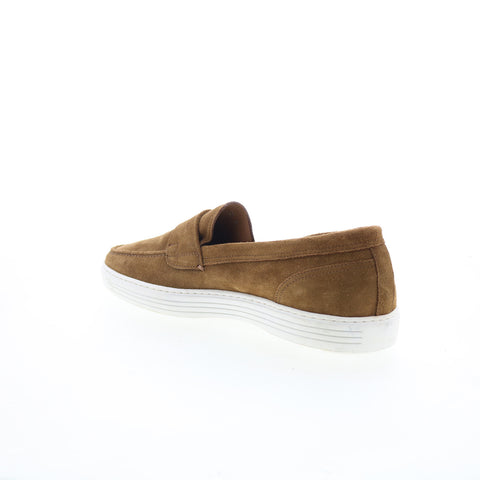 Pastori by Di Bianco Pius Mens Brown Suede Loafers & Slip Ons Penny Shoes