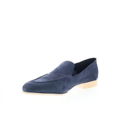 Di Bianco Positano Mens Blue Leather Slip On Loafers & Slip Ons Casual Shoes