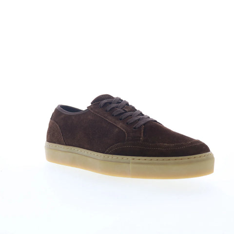 Di Bianco Probus Mens Brown Leather Lace Up Lifestyle Sneakers Shoes
