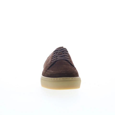 Di Bianco Probus Mens Brown Leather Lace Up Lifestyle Sneakers Shoes