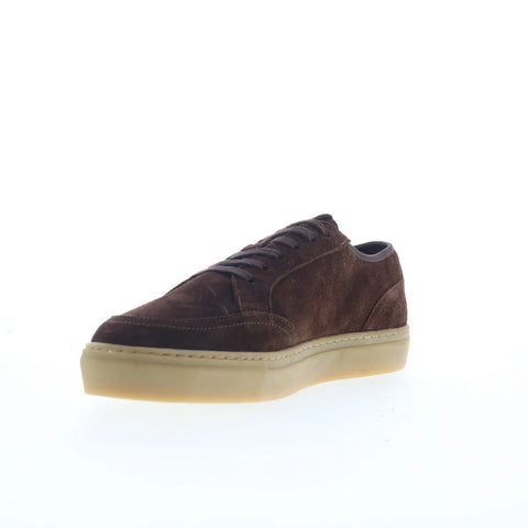 Di Bianco Probus Mens Brown Leather Lace Up Lifestyle Sneakers Shoes