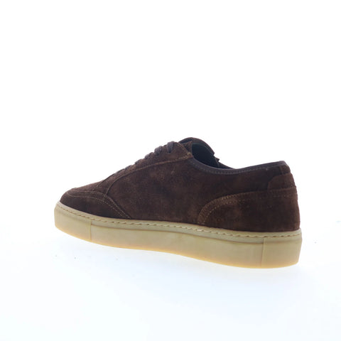 Di Bianco Probus Mens Brown Leather Lace Up Lifestyle Sneakers Shoes