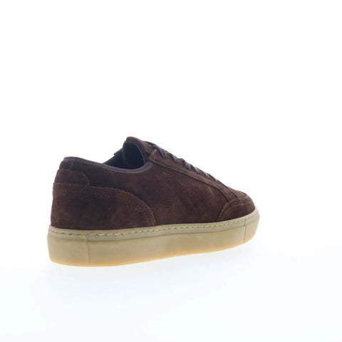 Di Bianco Probus Mens Brown Leather Lace Up Lifestyle Sneakers Shoes