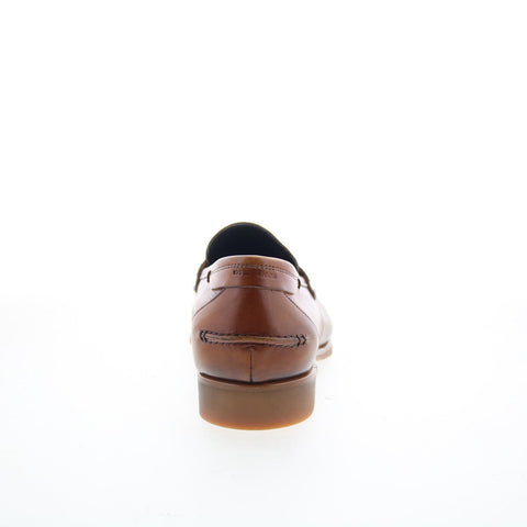 Di Bianco Procida Mens Brown Leather Slip On Loafers & Slip Ons Penny Shoes