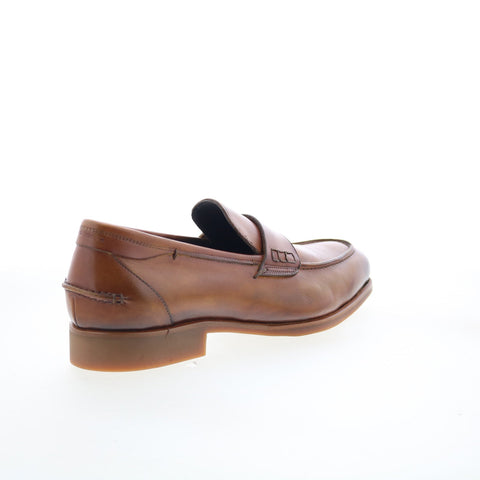 Di Bianco Procida Mens Brown Leather Slip On Loafers & Slip Ons Penny Shoes