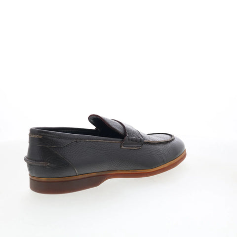Di Bianco Procida Mens Brown Leather Slip On Loafers & Slip Ons Penny Shoes