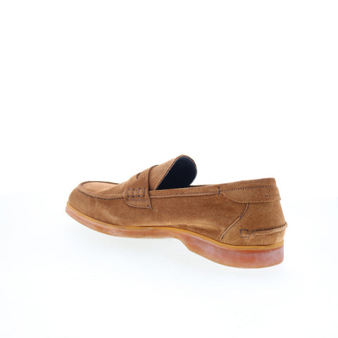 Di Bianco Procida Mens Brown Suede Slip On Loafers & Slip Ons Penny Shoes
