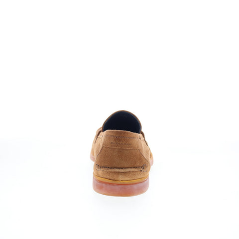 Di Bianco Procida Mens Brown Suede Slip On Loafers & Slip Ons Penny Shoes
