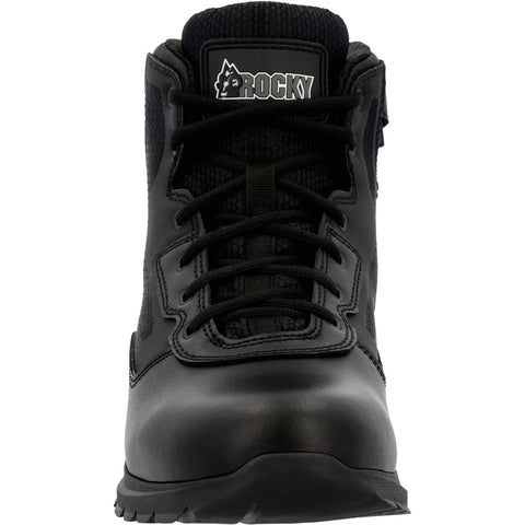 Rocky Cadet Side Zip 6" RKD0104 Mens Black Leather Lace Up Tactical Boots