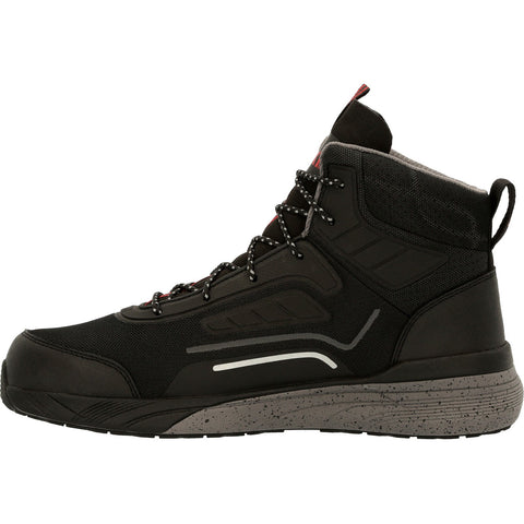 Rocky Industrial Athletix Hi-Top Composite Toe Mens Black Leather Work Boots