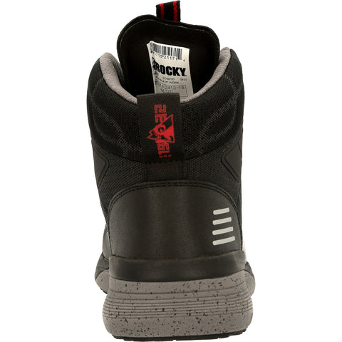 Rocky Industrial Athletix Hi-Top Composite Toe Mens Black Leather Wide Work Boots