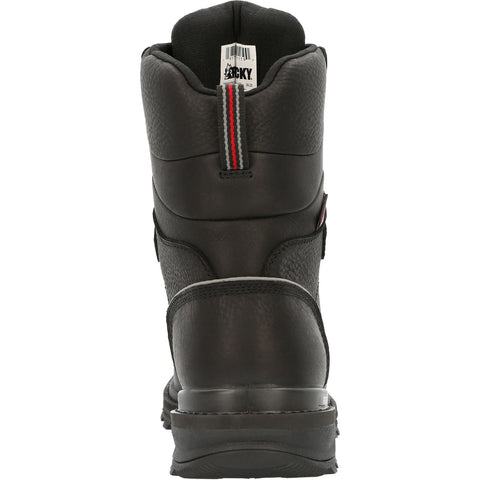 Rocky Rams Horn Lace To Toe Waterproof Mens Black Work & Safety Boots