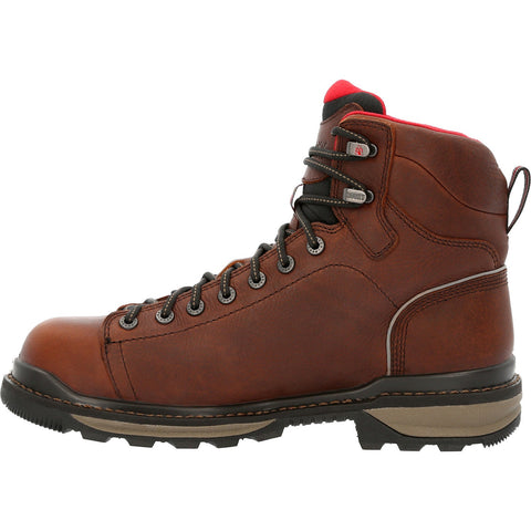 Rocky Rams Horn Lace To Toe Composite Waterproof Mens Brown Boots