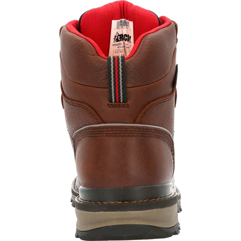 Rocky Rams Horn Lace To Toe Composite Waterproof Mens Brown Wide Boots