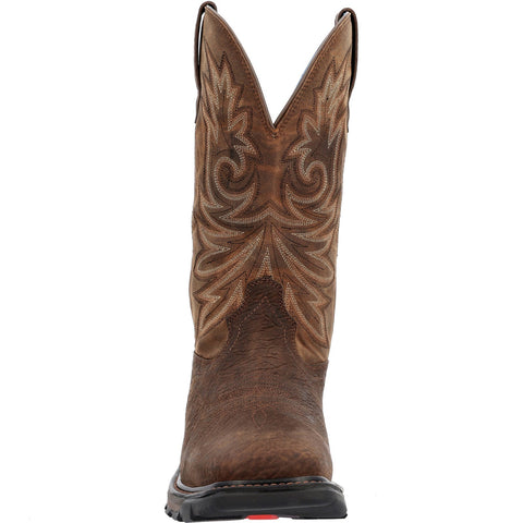 Rocky Carbon 6 Pull On RKW0375 Mens Brown Wide Leather Western Boots