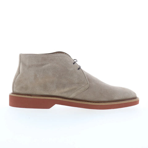 Di Bianco Raviello Mens Gray Suede Lace Up Chukkas Boots