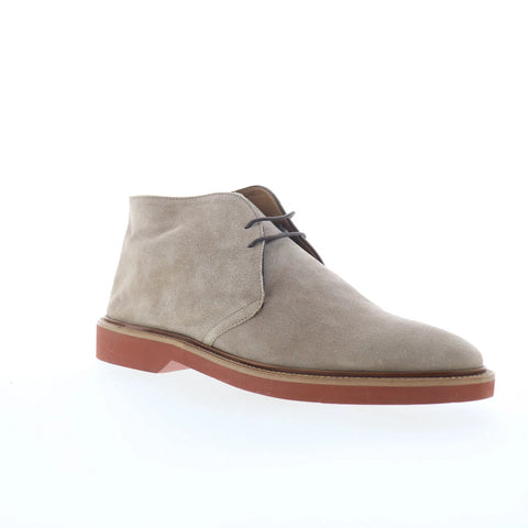 Di Bianco Raviello Mens Gray Suede Lace Up Chukkas Boots