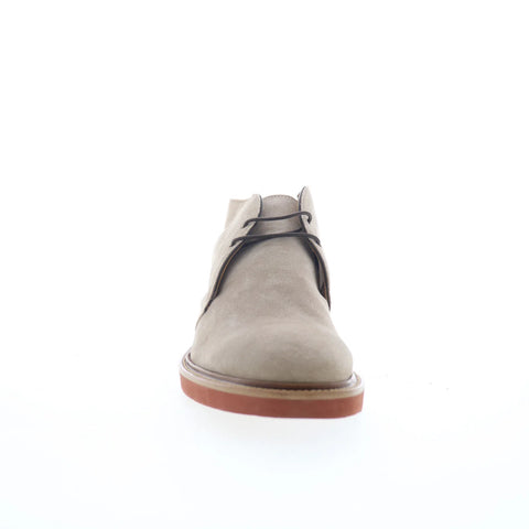Di Bianco Raviello Mens Gray Suede Lace Up Chukkas Boots