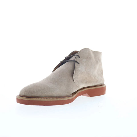 Di Bianco Raviello Mens Gray Suede Lace Up Chukkas Boots